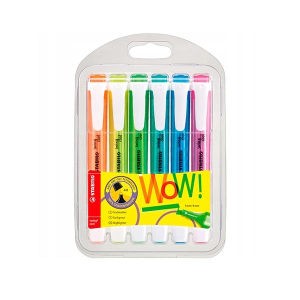 Stabilo Paq.6 marcadores fluorescentes Swing Cool colores surtidos