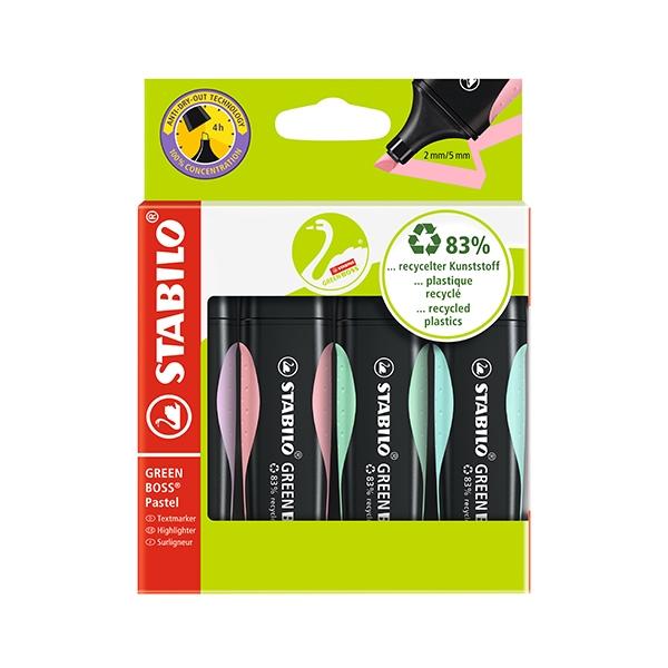 Stabilo Paq.4 Marcadores fluorescentes Green Boss colores surtidos