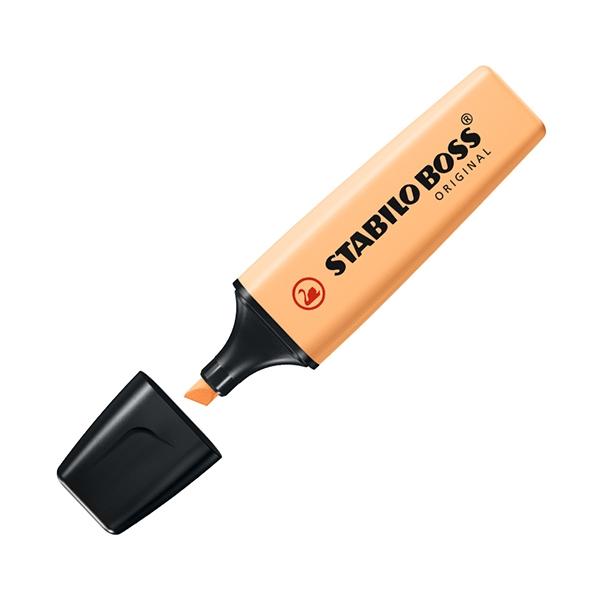 Stabilo Marcador fluorescente Boss trazo 5mm naranja palido pastel