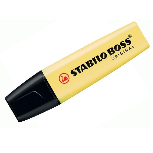 Stabilo Marcador fluorescente Boss pastel trazo 5mm amarillo cremoso