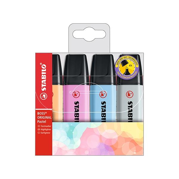 Stabilo Marcador fluorescente Boss Pastel - Punta biselada - Trazo 2 mm y 5 mm - Colores…