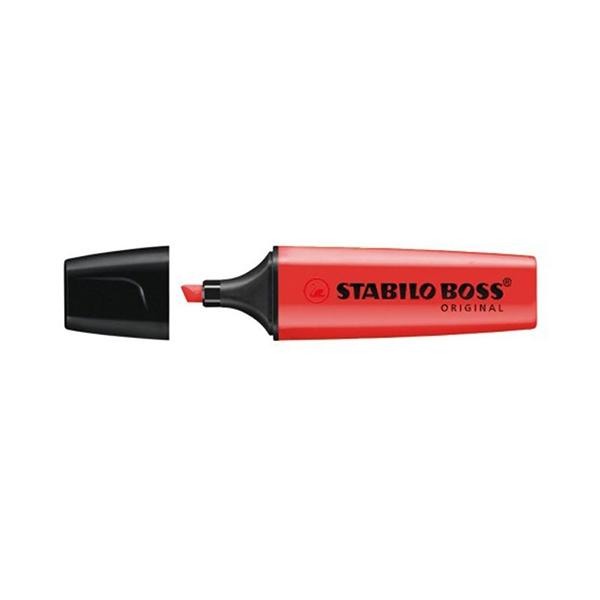 Stabilo Marcador fluorescente Boss trazo 5mm rojo