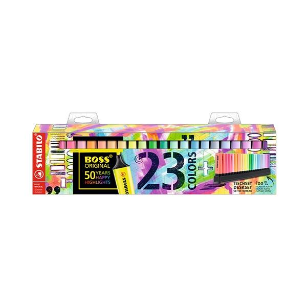 Stabilo Marcador fluorescente Boss Fluor y Pastel - Punta biselada - Trazo 2 mm y 5 mm…