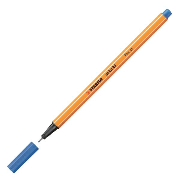 Stabilo Rotulador Point 88 punta fieltro fina trazo 0, 4mm azul ultramar