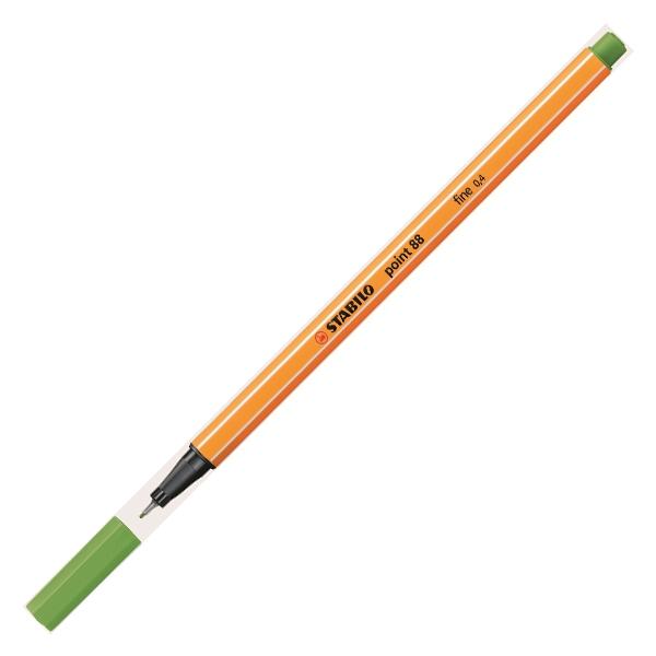 Stabilo Rotulador Point 88 punta fieltro fina trazo 0, 4mm verde prado