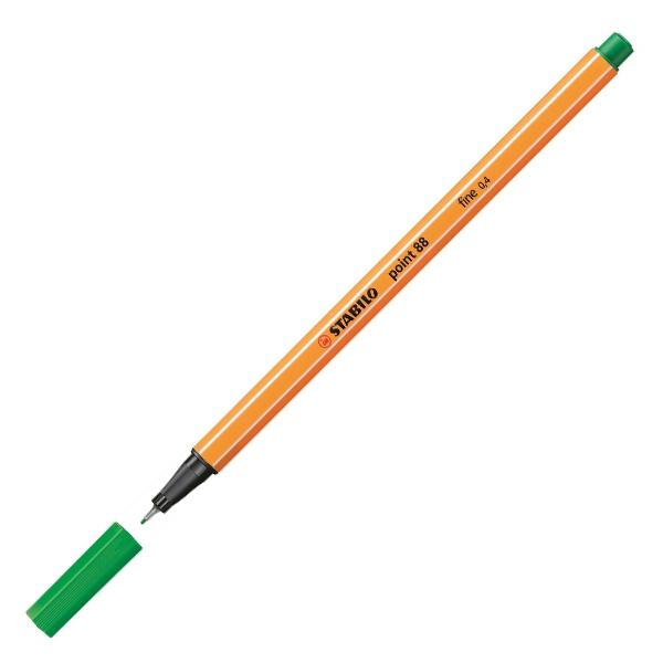 Stabilo Rotulador Point 88 punta fieltro fina trazo 0, 4mm verde