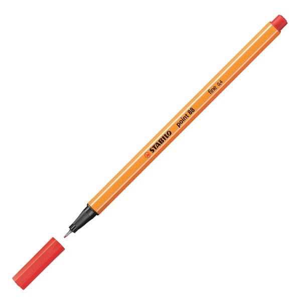 Stabilo Rotulador Point 88 punta fieltro fina trazo 0, 4mm rojo