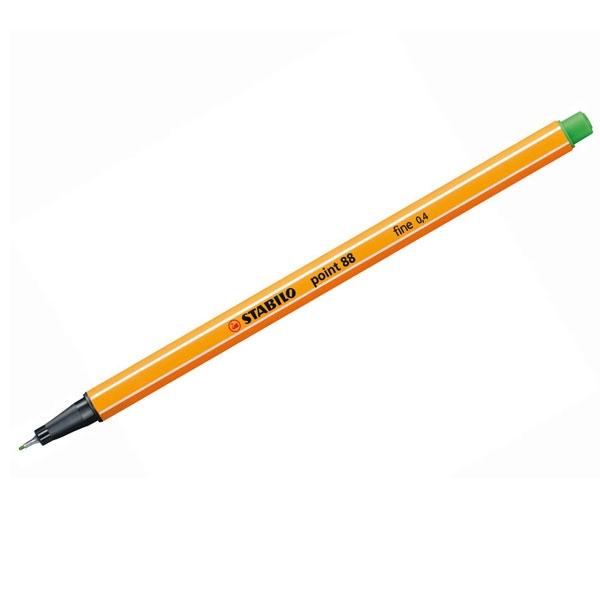 Stabilo Rotulador Point 88 punta fieltro fina trazo 0, 4mm verde hoja