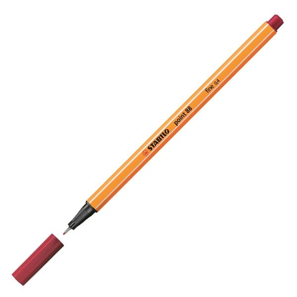 Stabilo Rotulador Point 88 punta fieltro fina trazo 0, 4mm carmin