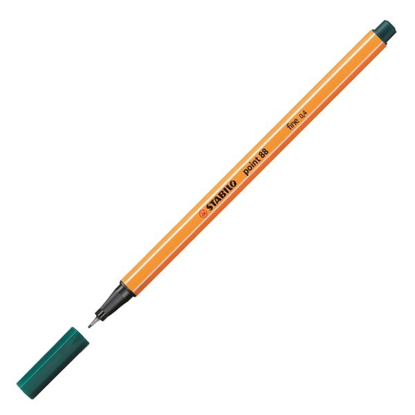 Stabilo Rotulador Point 88 punta fieltro fina trazo 0, 4mm verde azulado