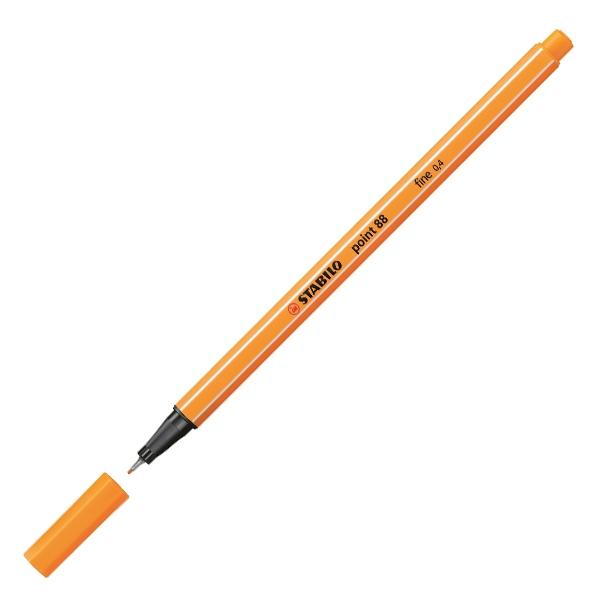 Stabilo Rotulador Point 88 punta fieltro fina trazo 0, 4mm naranja