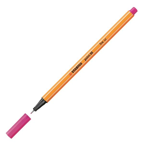 Stabilo Rotulador Point 88 punta fieltro fina trazo 0, 4mm rosa
