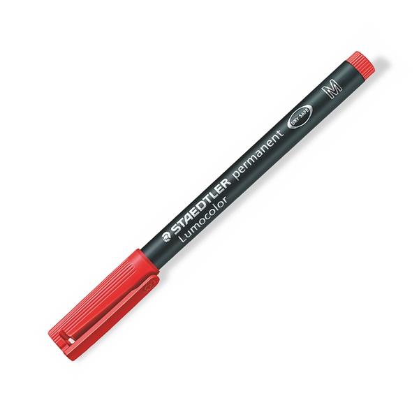 Staedtler Rotulador permanente Lumocolor trazo 0, 9mm rojo