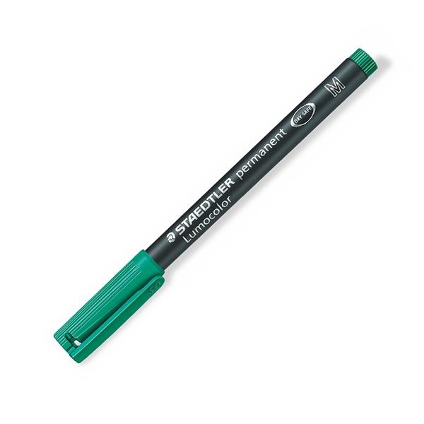 Staedtler Rotulador permanente Lumocolor trazo 0, 9mm verde