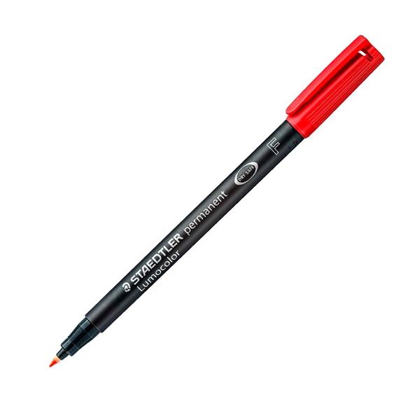 Staedtler Rotulador permanente Lumocolor trazo 0, 6mm rojo