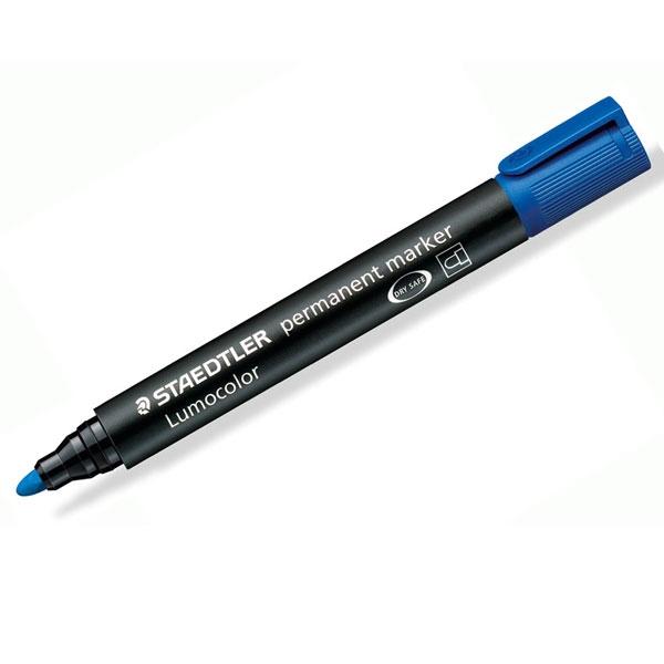 Staedtler Marcador permanente Lumocolor Marker - Punta conica - Trazo 2 mm - Color azul