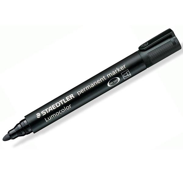 Staedtler Marcador permanente Lumocolor Marker - Punta conica - Trazo 2 mm - Color negro