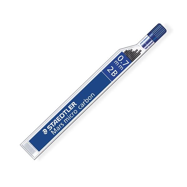 Staedtler Tubo 12 minas Mars Micro - Mina 0, 7 mm - Dureza 2B