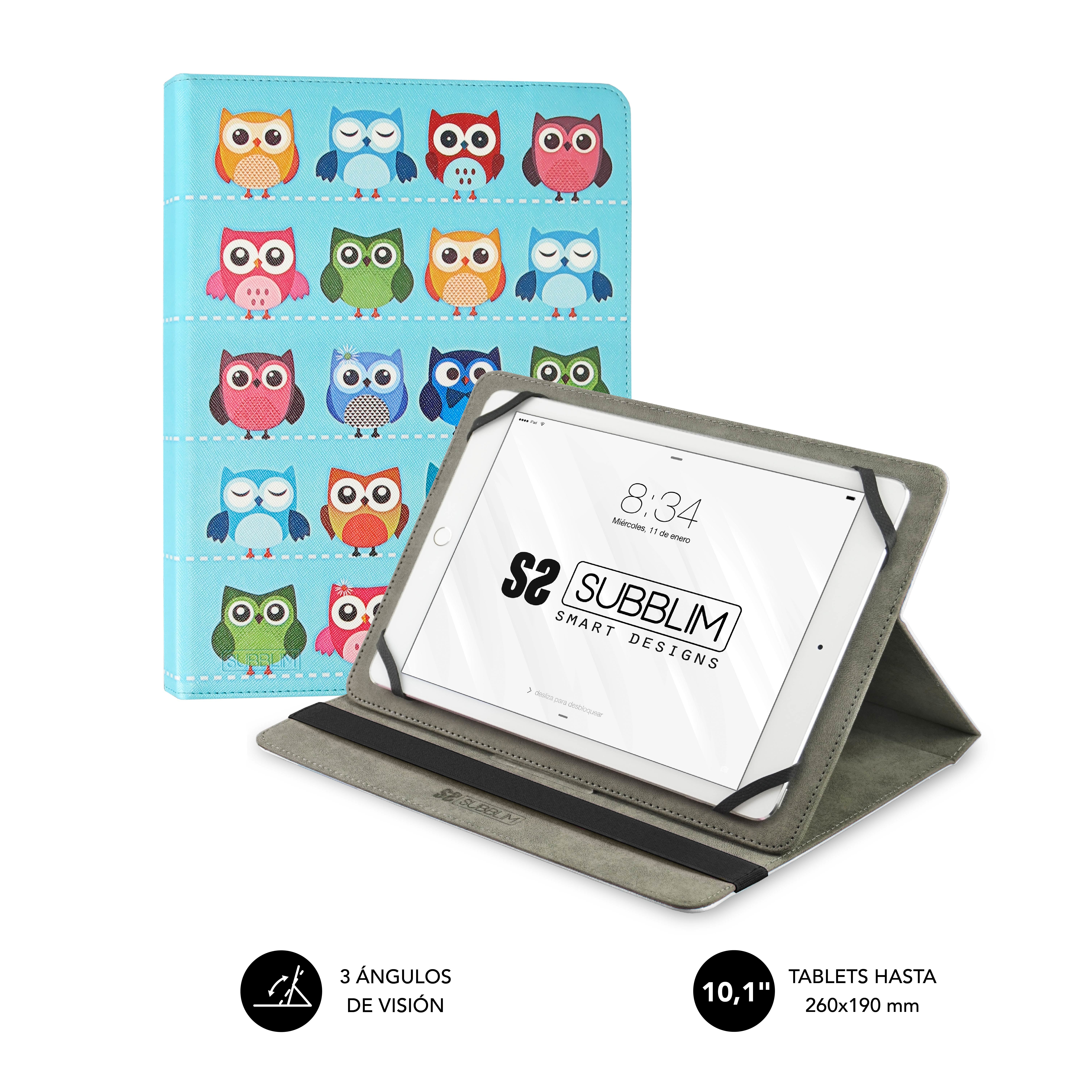 Subblim Funda Trendy Case Owls 10.1"