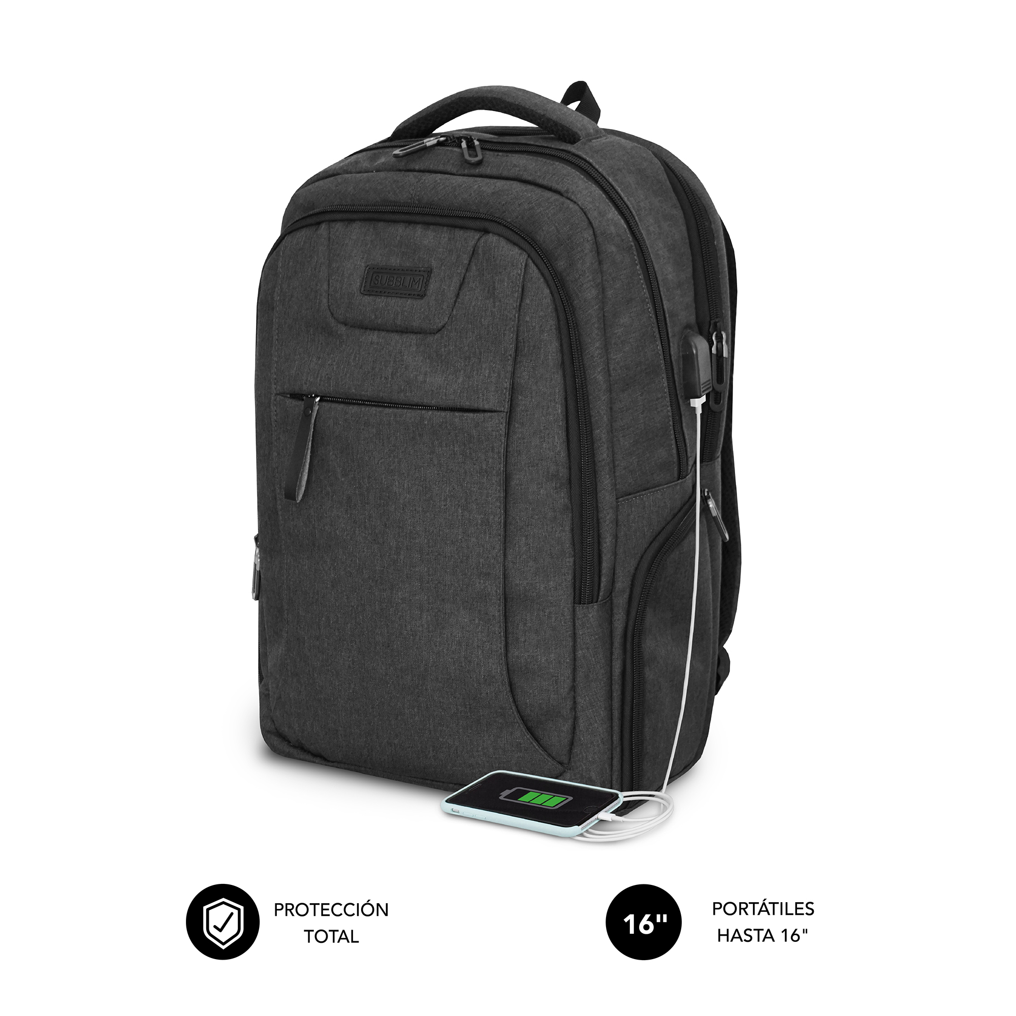 Subblim Mochila Professional Air Padding Backpack 16"