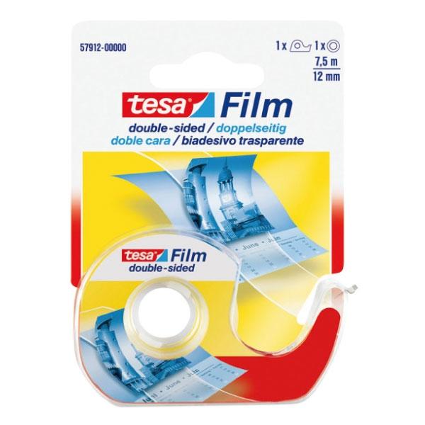 Tesa R.cinta adhesiva doble cara Tesafilm con dispensador 7, 5mx12mm transparente