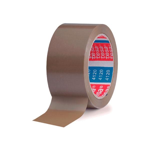 Tesa Paq.6 rollos precinto Tesapack Pvc 66mx50mm marron