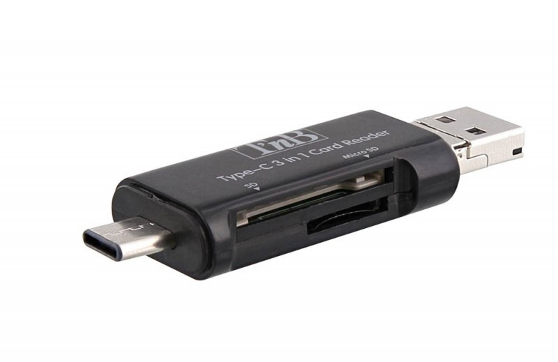 Tnb Lector de tarjetas SD y micro SD 3 en 1 pocket memory card reader (SD / micro Sd)… – USB-C