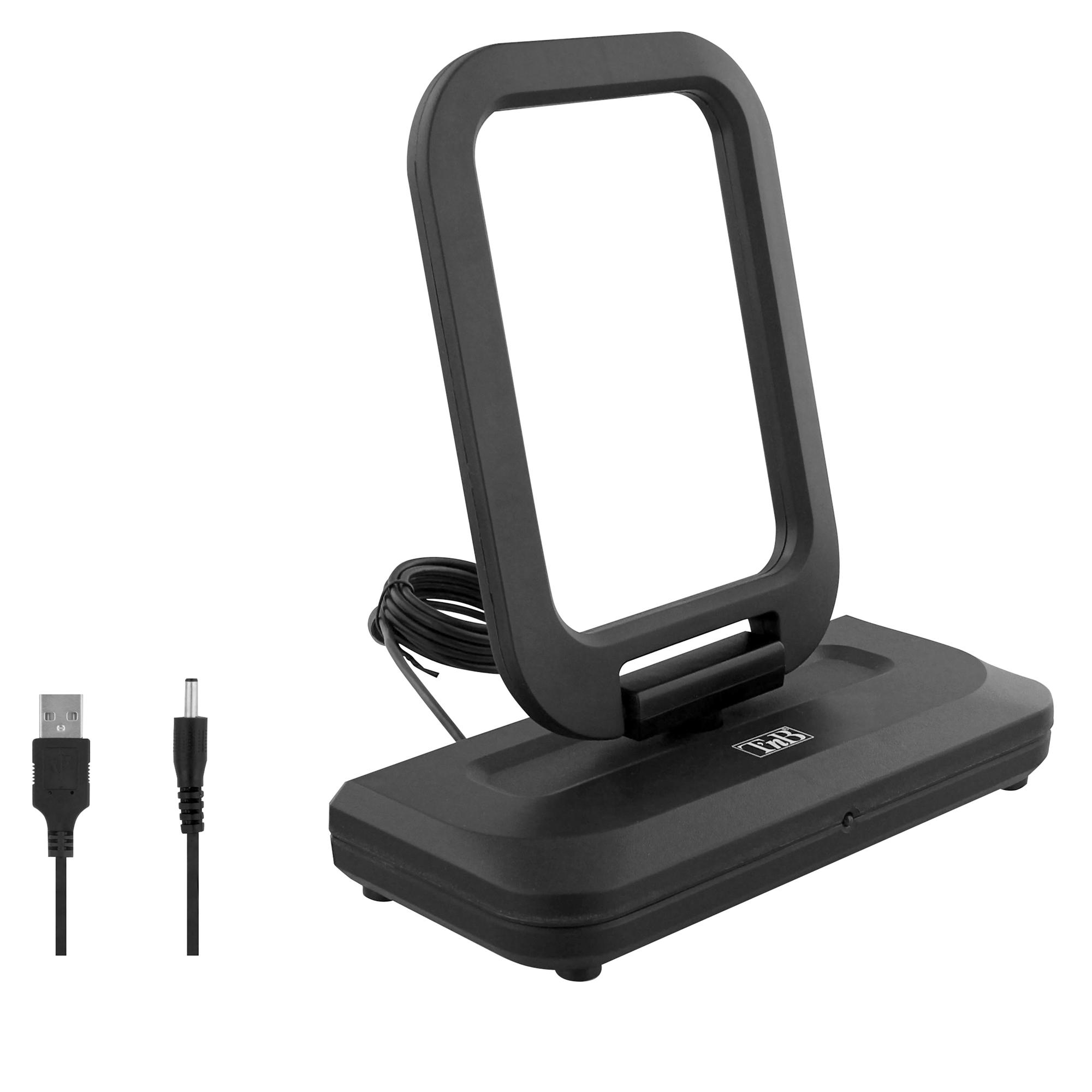 Tnb Antena interior amplificada 38 dB - negro