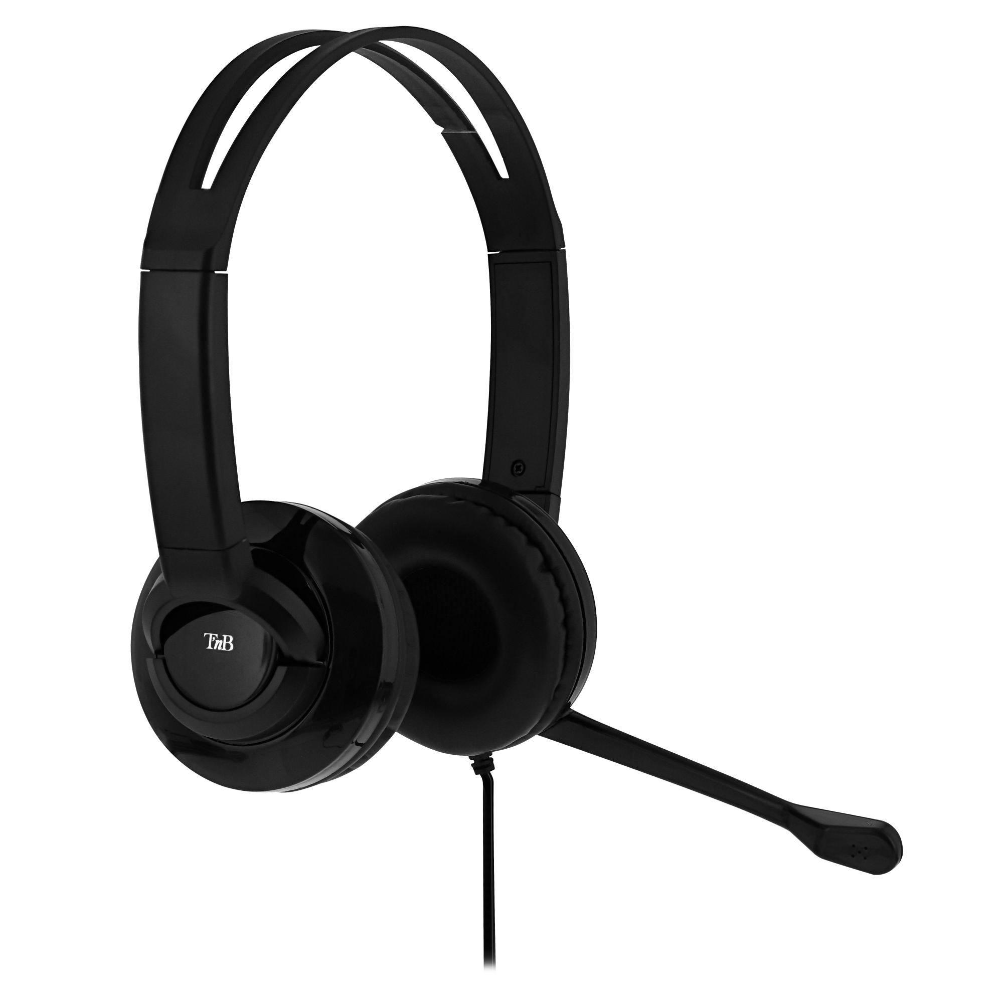 Tnb HS-200 - Auricular multimedia ligero con cable - negro