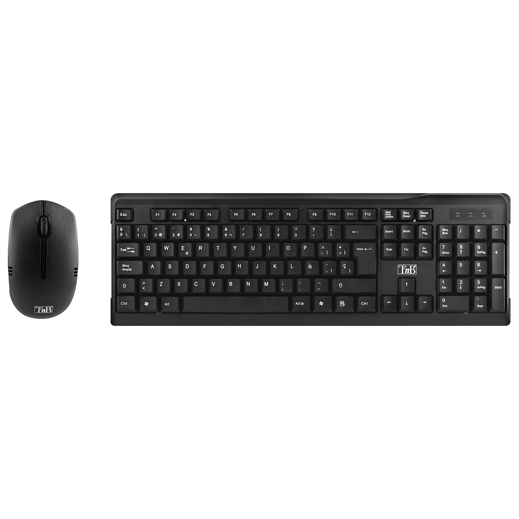 Tnb Combo Bridge - Combo de Qwerty y ratón inalámbrico - negro
