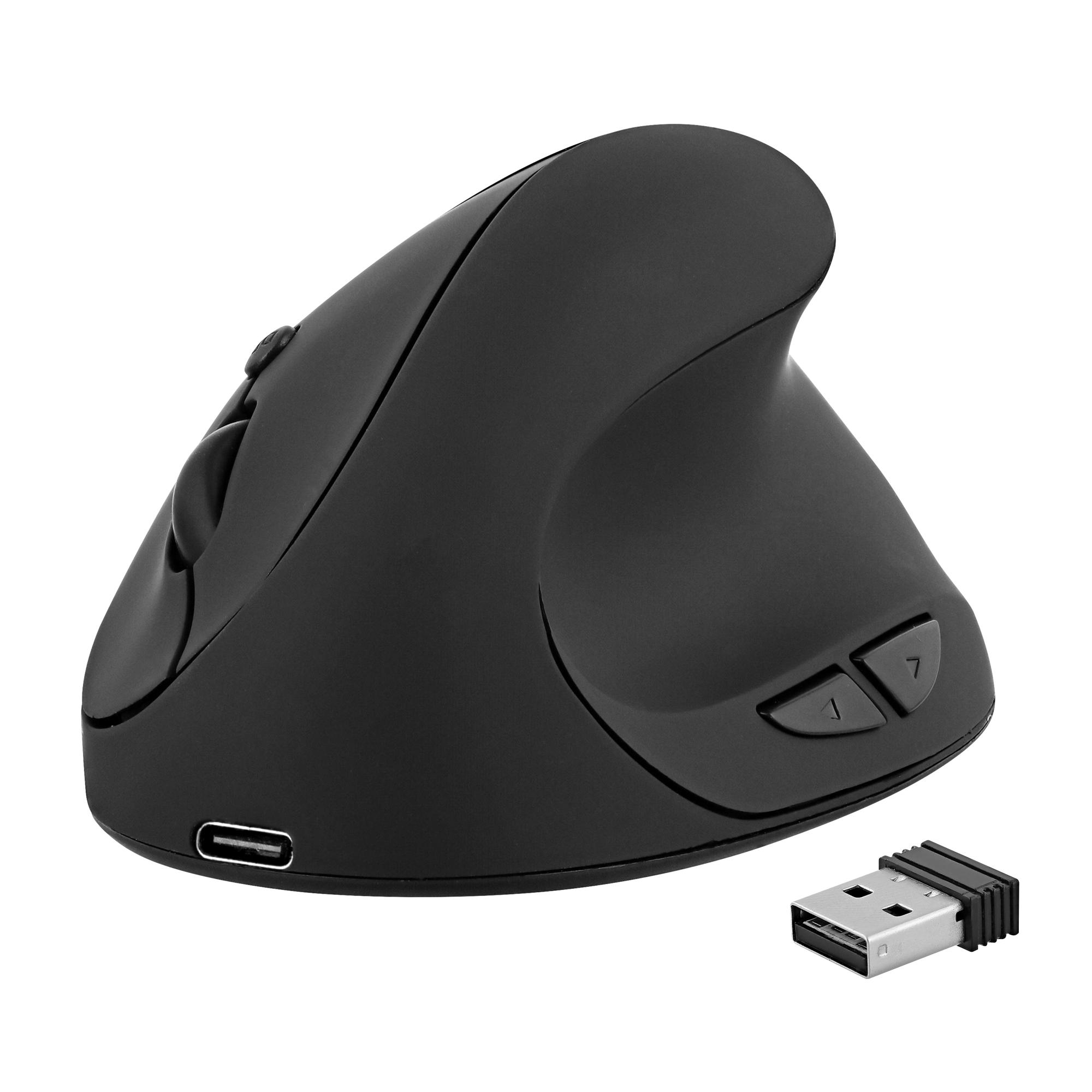 Tnb Ergo Line - Minirratón inalámbrico ergonómico vertical recargable - negro