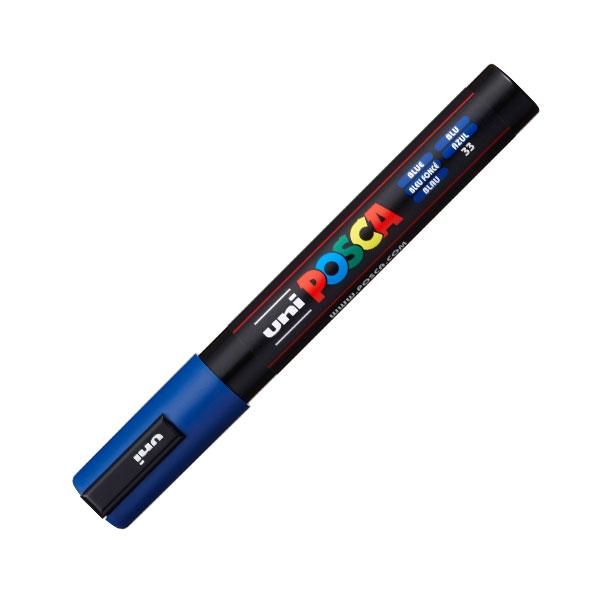 Uni-Ball Marcador pintura base agua Uni Posca PC-5M punta conica trazo 2, 5mm azul