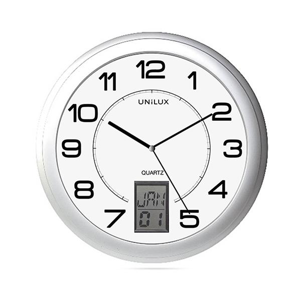 Unilux Reloj Instinct diam 30, 5cm gris metalizado