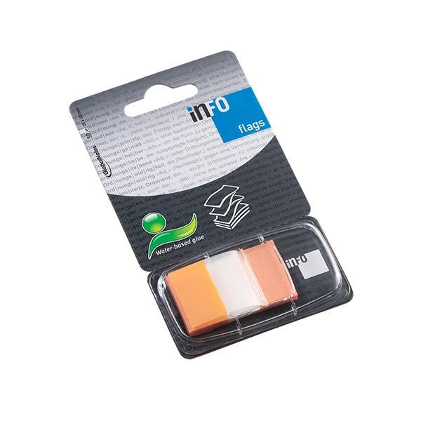 Varios Info flags Banderitas adhesivas con dispensador - 25 x 43 mm - Color naranja