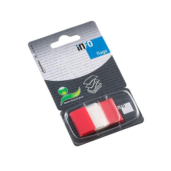 Varios Info flags Banderitas adhesivas con dispensador - 25 x 43 mm - Color rojo