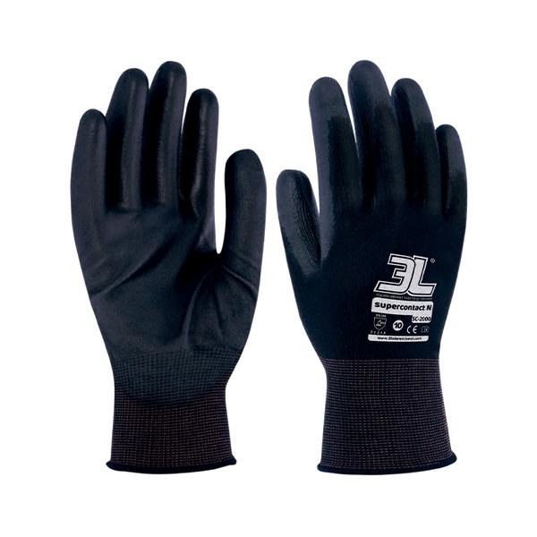 Varios 3L Guantes Supercontact N - Talla 7 - Color negro
