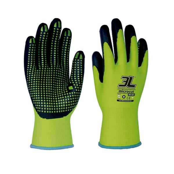 Varios 3L Guantes Microcut - Talla 10 - Color verde
