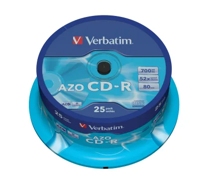 Verbatim Cd-R 700Mb 52X CrystalAzo (Tarrina 25)