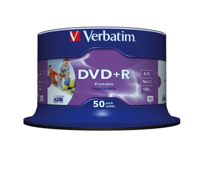 Verbatim Dvd+R 4.7GB 16x Photo Imprimi (Tarrina 50)