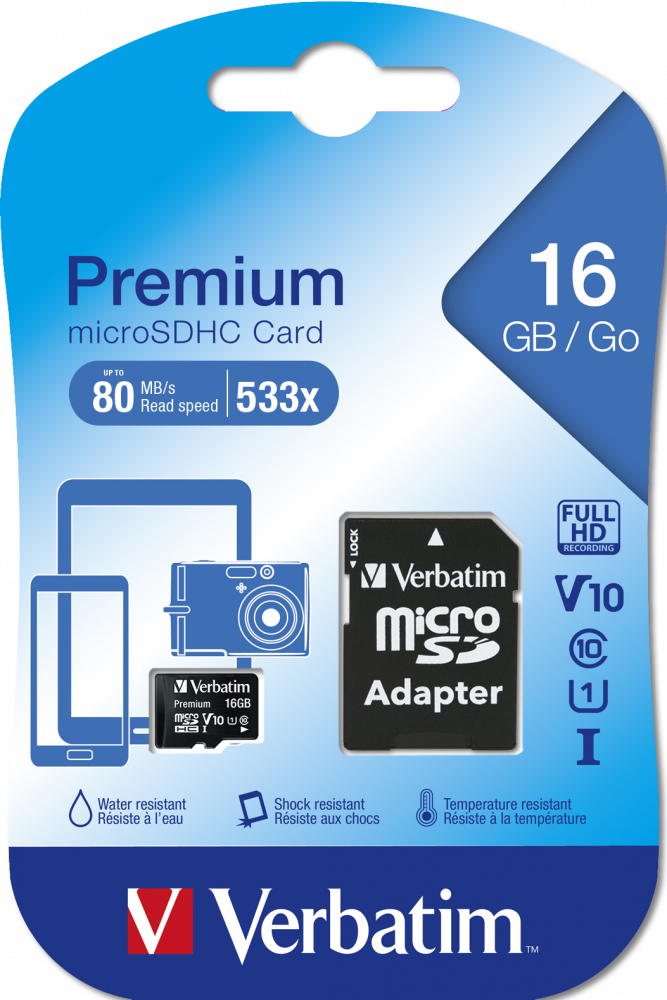 Verbatim Tarjeta Micro Sdhc 16GB Clase 10 C
