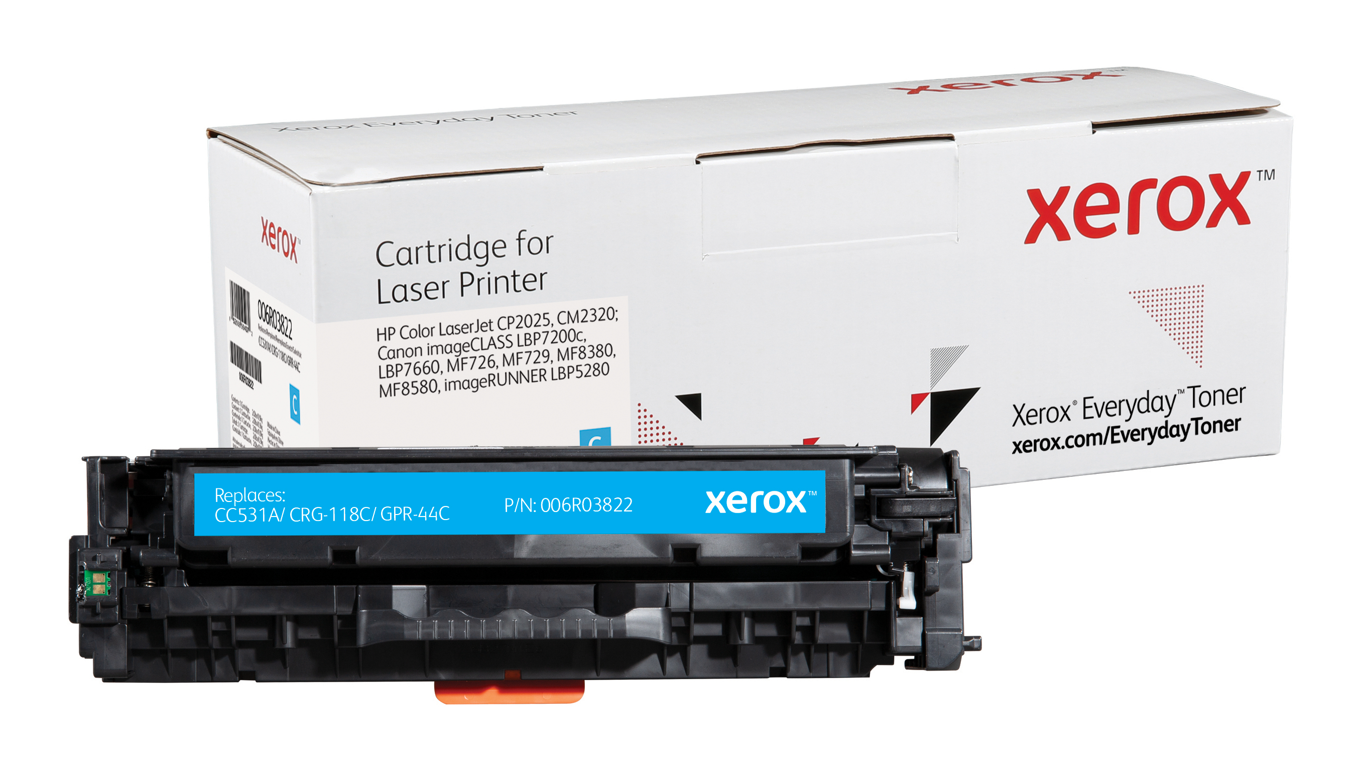 Xerox Everyday Toner para HP 304A Color LaserJet CP2025(CC531A CRG118C GPR44C) Cian