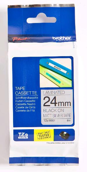 Brother Cinta laminada Plata / negro