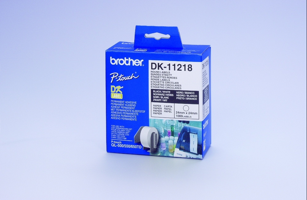 Brother Rollo de Etiquetas Circulares de 24mm de 1000 Uds