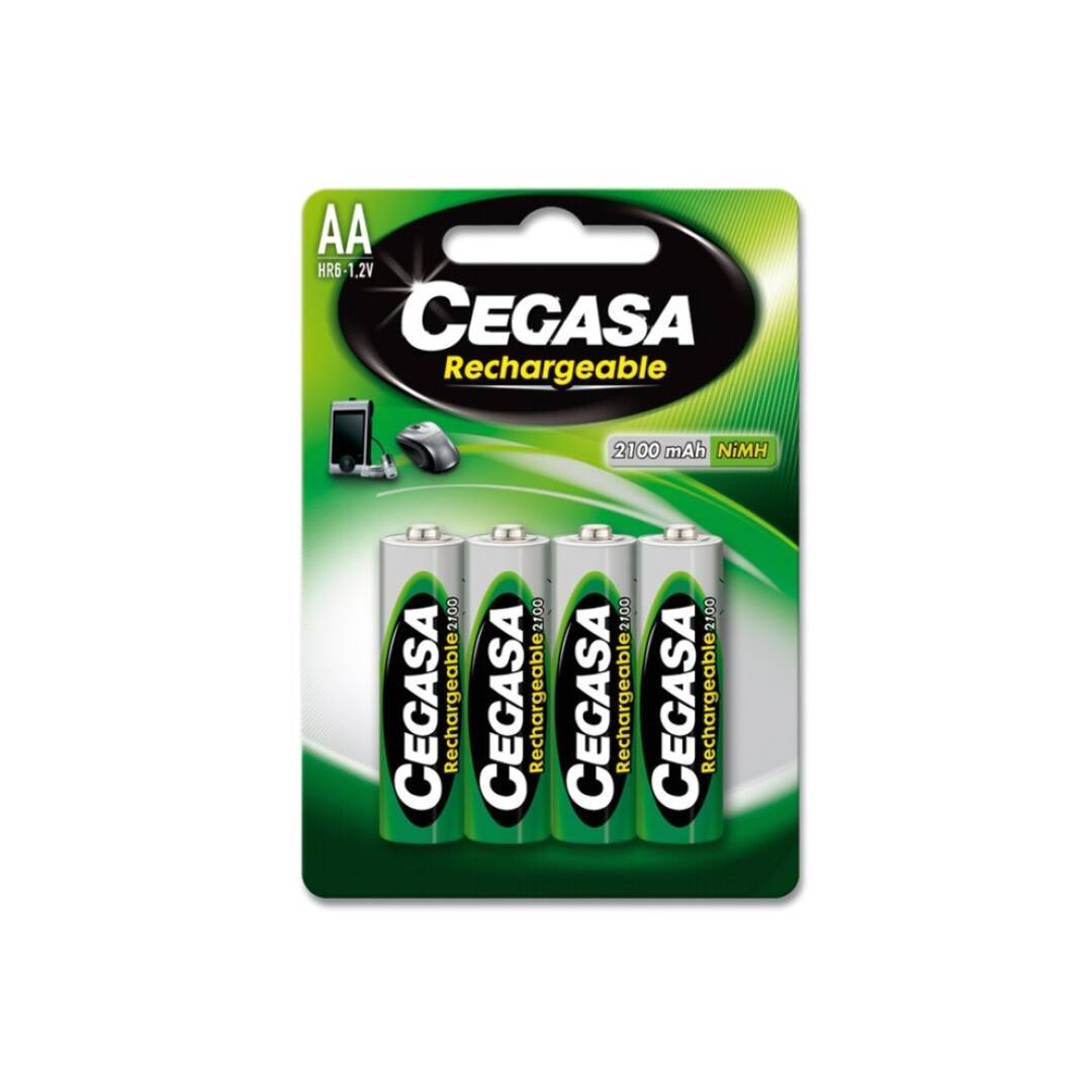 Cegasa Pila Recargable HR6 2100 mAh 1 2V BL.4 Uds