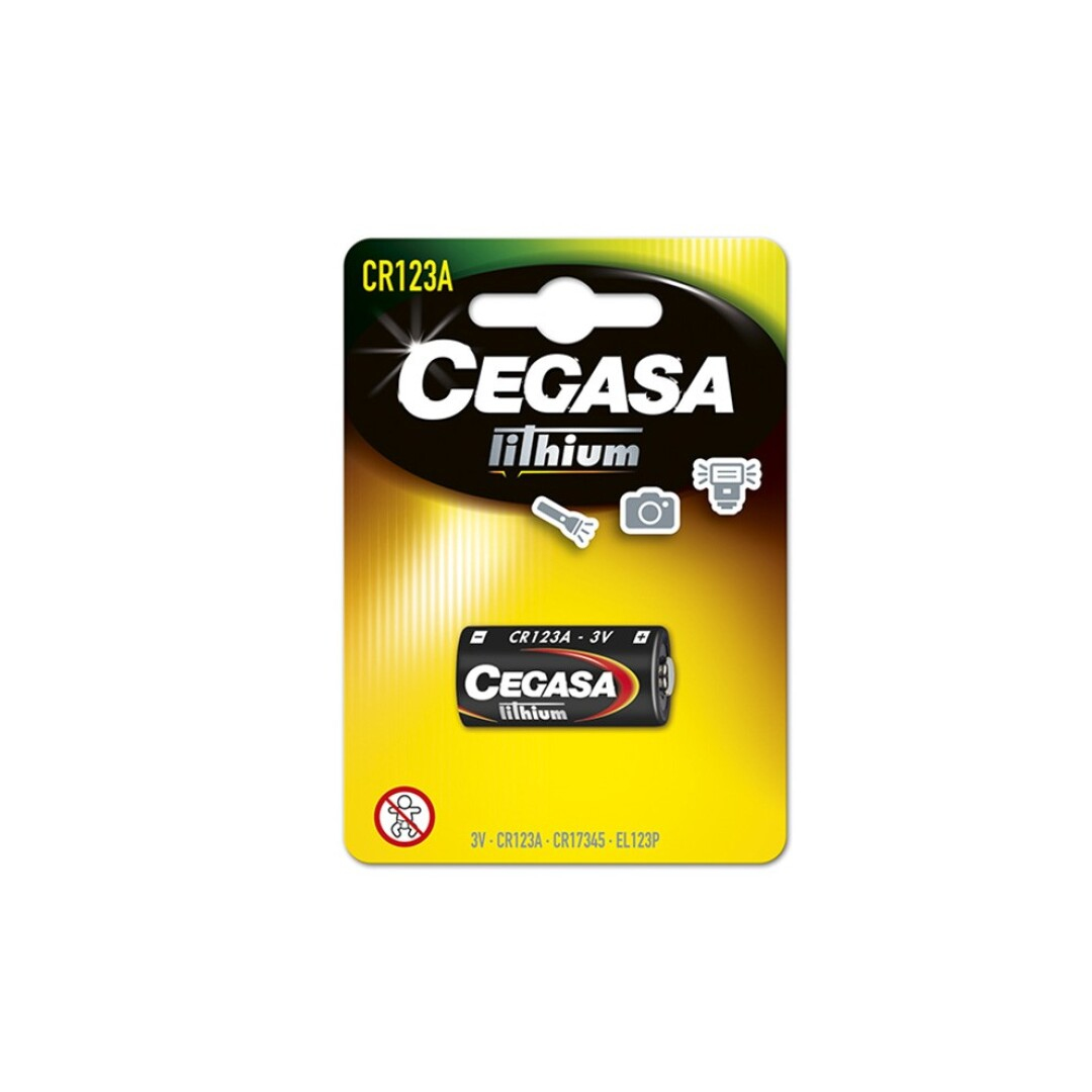 Cegasa Pila Litio CR123A 3V Ft BL1