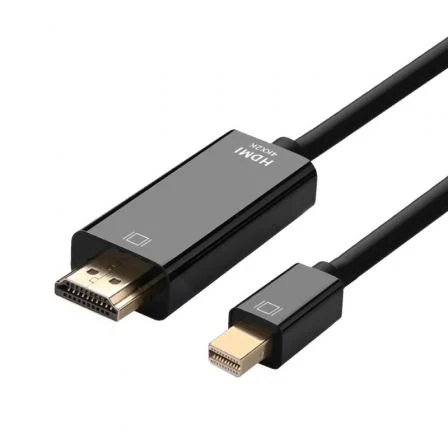 Cable Conversor Aisens A125-0458/ Mini Negro – HDMI / DisplayPort
