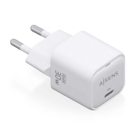 Aisens de Pared GaN ASCH-30W1P018-W/ 1xUSB Tipo-C/ 30W
