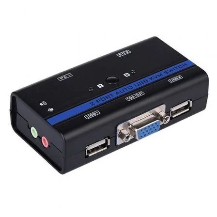 Conmutador Kvm Svga Aisens A111-0064/ 2PC con 1 sólo y ratón