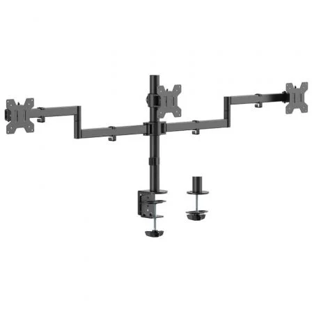 Soporte de Mesa para 3 Monitores Aisens DT27TSR-281/ Giratorio/ Inclinable/ hasta 10kg
