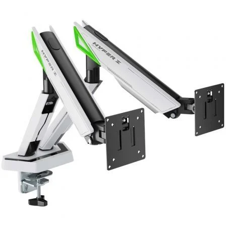 Soporte de Mesa Gaming con Contrapeso para 2 Monitores Aisens DT38TSR-345/ Giratorio/…